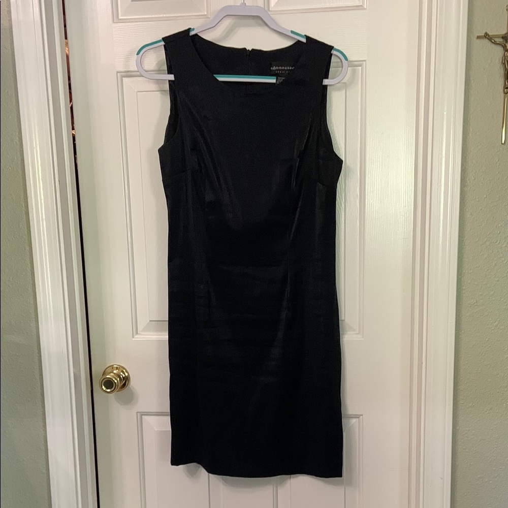 Connected Apparel Black Mini Dress Sleek Design LBD